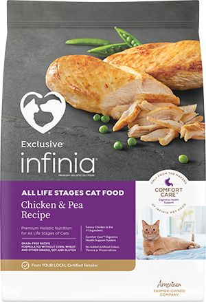 Exclusive® Infinia® All Life Stages Cat Food Chicken & Pea Recipe (5 lb)