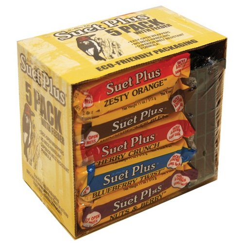 SUET PLUS VARIETY 5 PACK WITH FEEDER (4.167 lbs)