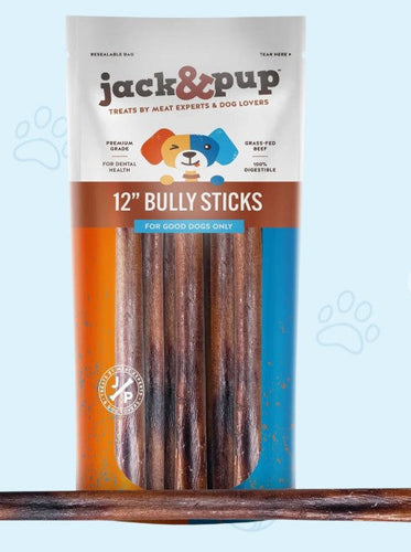 Jack&Pup Thick Bully Stick Dog Treats