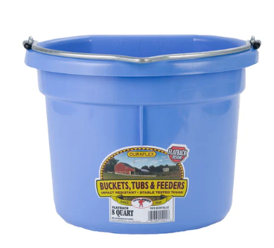 Little Giant Flat Back Plastic Bucket 8 Quar