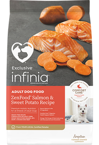 Exclusive® Infinia® ZenFood® Salmon & Sweet Potato Recipe Dog Food