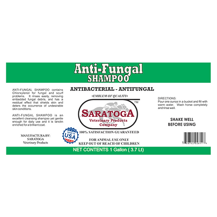 Saratoga Anti-Fungal Shampoo - Antibacterial Antifungal (1 Gallon / 3.7 Lt / 128 oz)